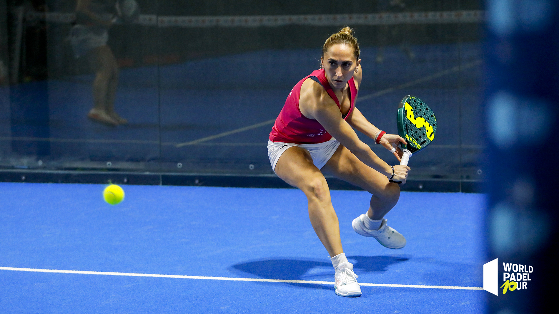 Padel players in action